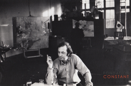 Constant in his studio, 1974