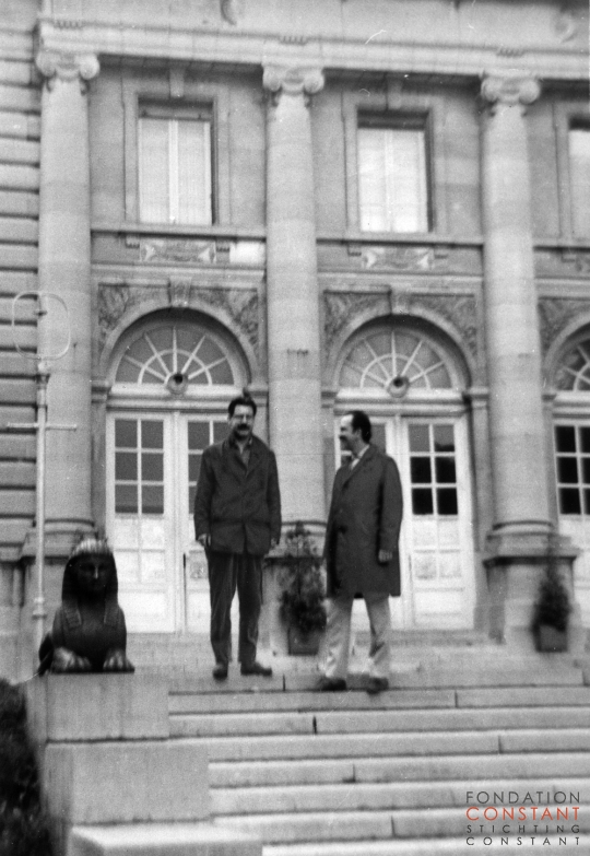 Constant Nieuwenhuys and Christian Dotremont at Museum Tervuren, 1963