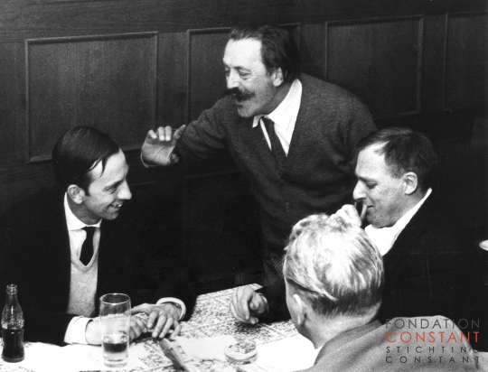 Constant Nieuwenhuys, Pinot Gallizio and Asger Jorn in München, 1959