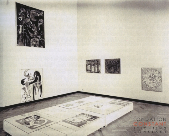 Cobra exhibition in 1949 with works by Constant Nieuwenhuys