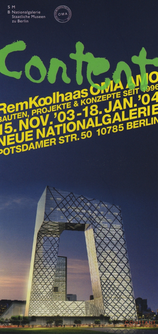 Flyer exhibition Content Rem Koolhaas, 2003