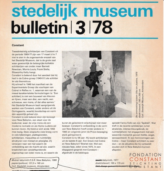 Stedelijk Museum bulletin, March 1978 