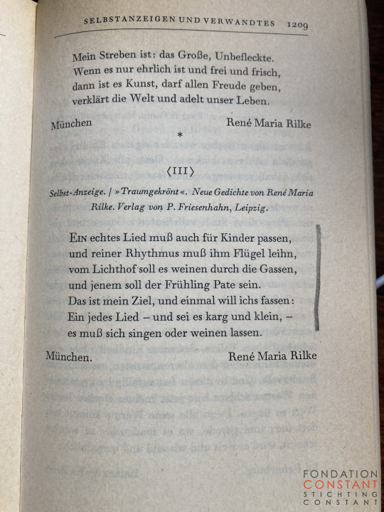 Rilke Sämtliche Werke | Band XII, page 1209
