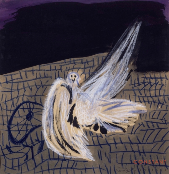 Constant Nieuwenhuys-Studie gewonde duif, 1951