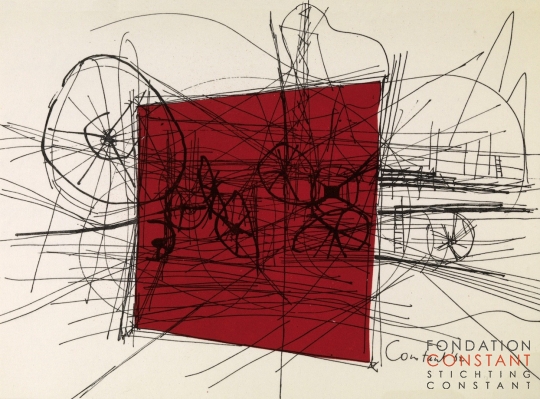 Constant Nieuwenhuys-Gezien door rood, 1962