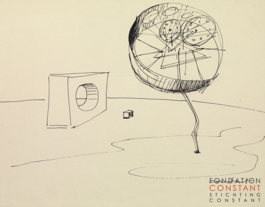 Constant Nieuwenhuys-New Babylon-La fleur mécanique, 1961 ca