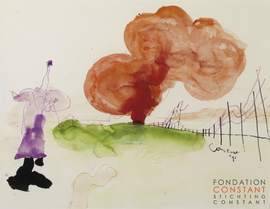 Constant Nieuwenhuys-Rode wolk, 1971