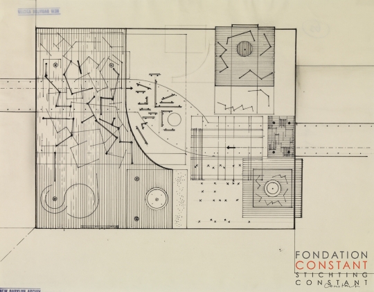 Constant Nieuwenhuys-Plattegrond van de oriënt sector, 1959