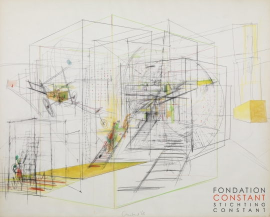 Constant Nieuwenhuys-Schets voor een mobiel labyrinth, 1968