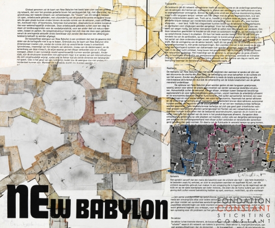 Constant Nieuwenhuys-Theorie collage New Babylon no. 1, 1974