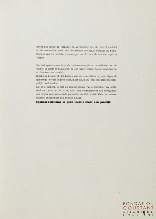 Constant Nieuwenhuys-VOOR EEN SPATIAAL COLORISME, pag 08, 1953