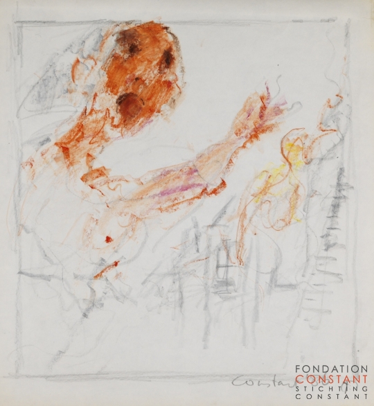 Constant Nieuwenhuys-Voorstudie De brand 7, 1986