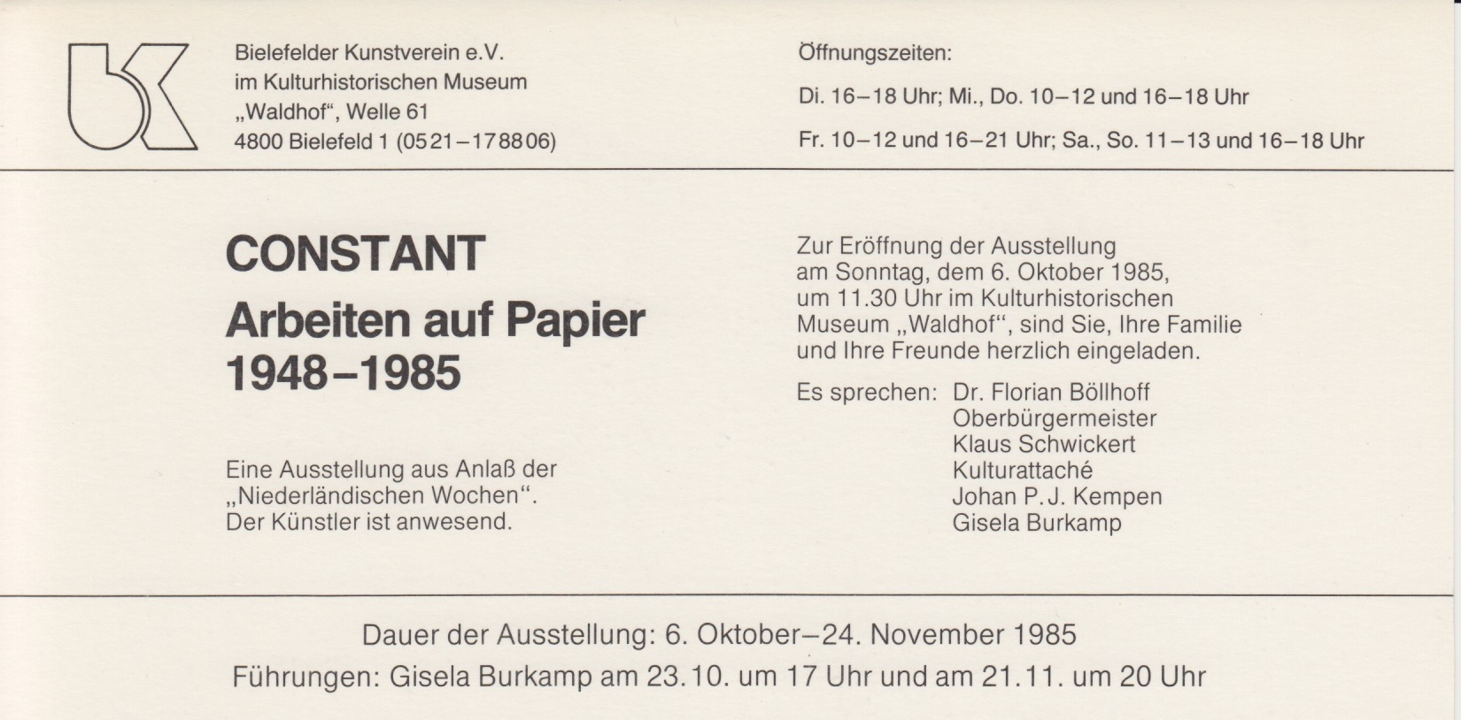 Constant | Arbeiten auf Papier 1948-1985-invitation