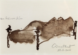 Constant Nieuwenhuys-Een bed voor Kim, 2001