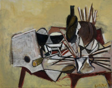 Constant Nieuwenhuys-Stilleven met palet, 1946