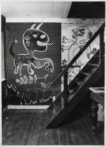 Mural by Constant and Corneille in the home of Erik Nijholm in Funder, Jutland, Danmark, 1949 II