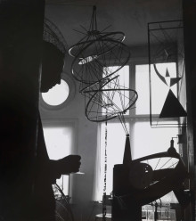 Constant in his studio with his constructions, 1958