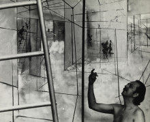 Constant in front of Ode à l'Odéon, ca 1970