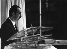 Constant Nieuwenhuys at the Vernissage Krefeld, 1964