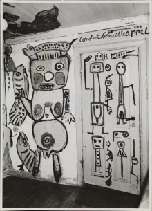 Mural by Karel Appel in the home of Erik Nijholm in Funder, Jutland, Danmark, 1949