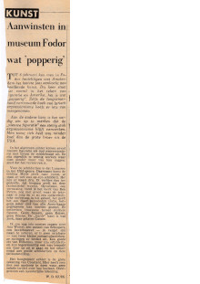 Aanwinsten in museum Foder wat 'popperig'