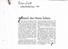 Afstand des Homo Ludens