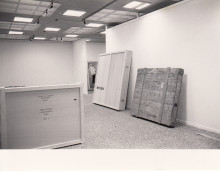 Exhibition under construction