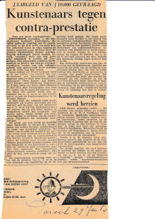 Kunstenaars tegen contra-prestatie, Parool  