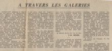 A travers les galeries