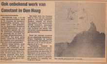 Ook onbekend werk van Constant in Den Haag