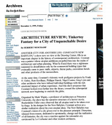 ARCHITECTURE REVIEW; Tinkertoy Fantasy for a City of Unquenchable Desire