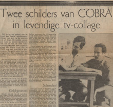 Twee schilders van COBRA in levendige tv-collage