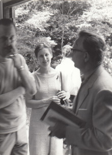 Nel Kerkhoven and a man, Venice Biennale