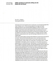 Vijfde openbare en plenaire zitting van de Raad van de Kunst