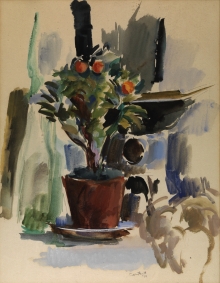Constant Nieuwenhuys-ZT/Stilleven met lampionplant, 1944