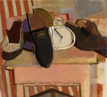 Constant Nieuwenhuys-Stilleven met wekker en schoenen, 1946