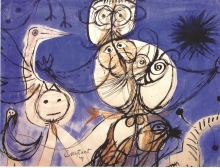 Constant Nieuwenhuys-Birds with animal figures, 1949