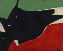 Constant Nieuwenhuys-ZT/Compositie met zwarte figuur, 1953