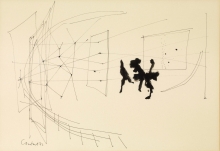 Constant Nieuwenhuys-Figuren in een labyrinth, 1962