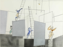 Constant Nieuwenhuys-De ladderbeklimmers, 1969