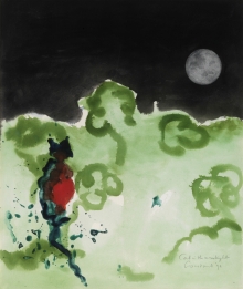 Constant Nieuwenhuys-Cat in the moonlight, 1972