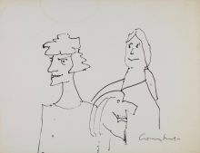 Constant Nieuwenhuys-ZT/Drie figuren, ca 1987