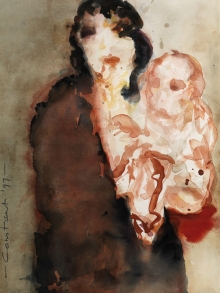 Constant Nieuwenhuys-Femme et enfant, 1997