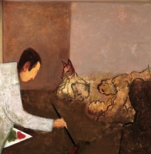 Constant Nieuwenhuys-Peintre devant son tableau, 1979