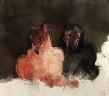 Constant Nieuwenhuys-Deux chiens II, ca 1982