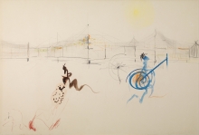 Constant Nieuwenhuys-Figures dans un paysage, 1966