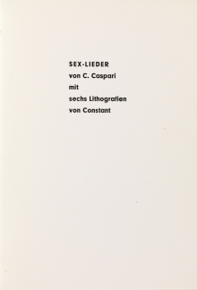 Constant Nieuwenhuys-Sex Lieder cover, 1964