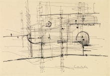 Constant Nieuwenhuys-Schematische voorstelling van een sector, 1962