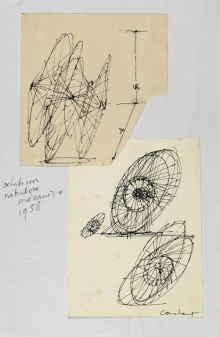 Constant Nieuwenhuys-Sketch for the Nébulose mécanique, 1958