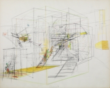 Constant Nieuwenhuys-Schets voor een mobiel labyrinth, 1968